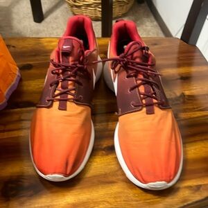 Nike Roshe Orange/Red Running shoes, men’s size 10.5